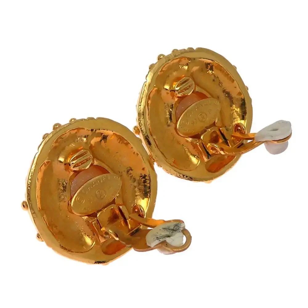 Chanel Cc Logo Clip-On Earrings Metal #207076C95B